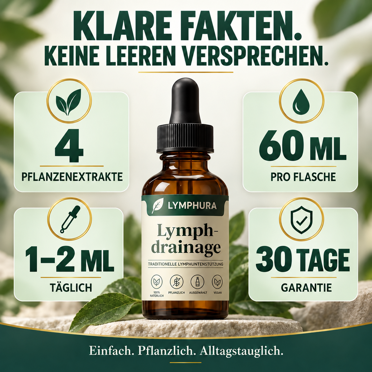 Lymphura Lymph Balance Tropfen – Pflanzlicher Kräuterkomplex (60 ml)