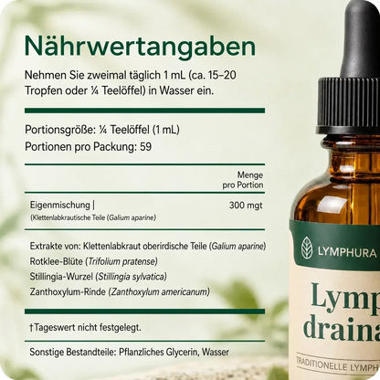 Lymphura Lymph Balance Tropfen – Pflanzlicher Kräuterkomplex (60 ml)