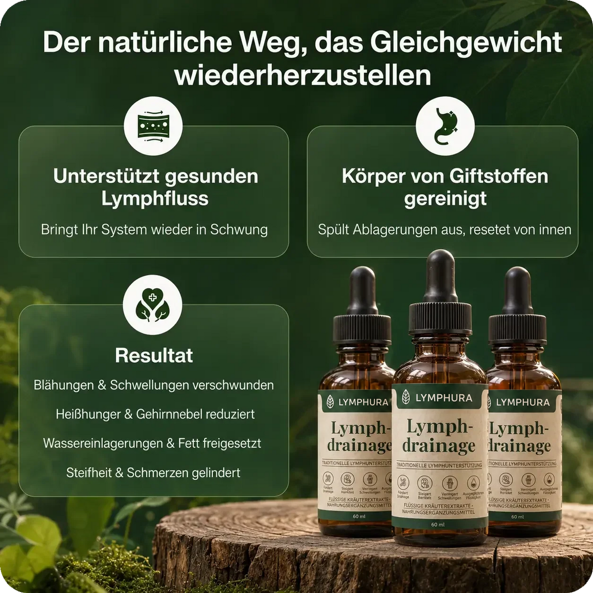 Lymphura Lymph Balance Tropfen – Pflanzlicher Kräuterkomplex (60 ml)